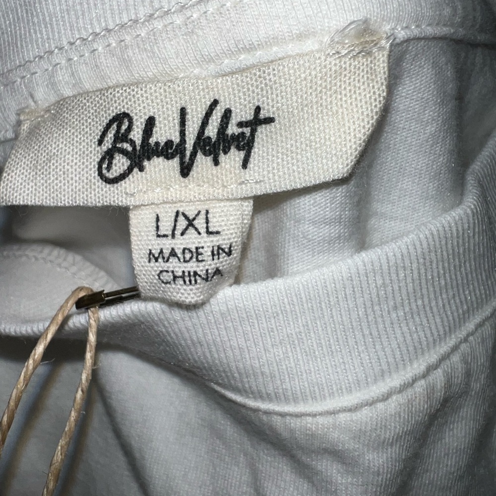 Blue Velvet long sleeve shirt with patchwork star detail 
size L/XL - Picture 4 of 7